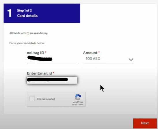 online nol card recharge steps and website