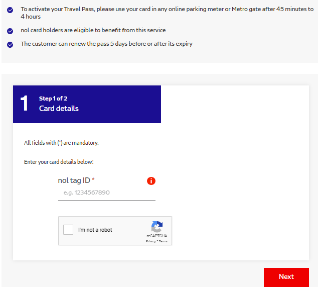 renew nol card online step by step